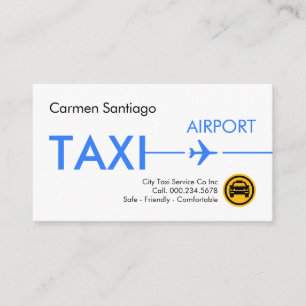 Flughafen-Taxi-Flugzeug-Rollbahn Visitenkarte