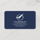 Flughafen Taxi Gold Flugzeug Start Visitenkarte (Rückseite)