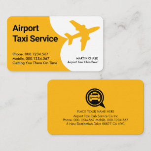 Flughafen Taxi Service Visitenkarte