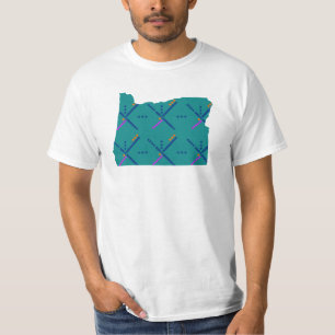 Flughafen-Teppich Portlands Oregon PDX T-Shirt