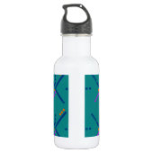 Flughafen-Teppich Portlands Oregon PDX Trinkflasche (Rückseite)