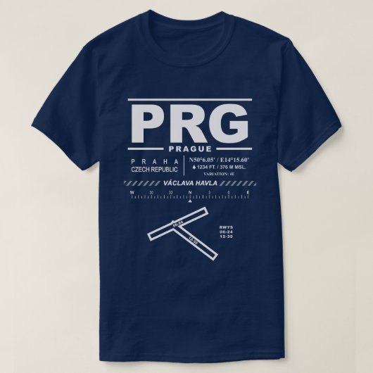 Flughafen Václav Havel Prag PRG T - Shirt (Design vorne)
