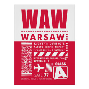 Flughafen Warschau Poster