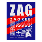 Flughafen ZAG Zagreb Poster (Vorderseite)