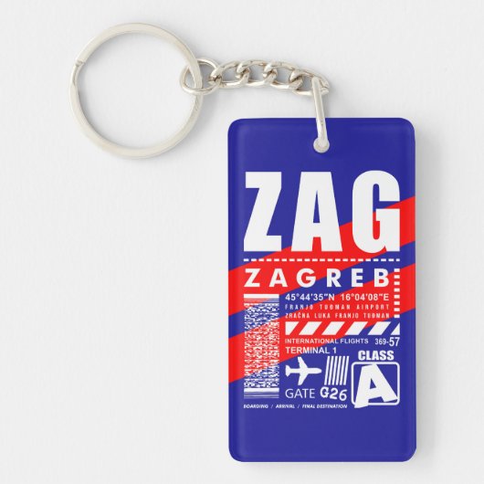 Flughafen ZAG Zagreb Schlüsselanhänger (Vorderseite)