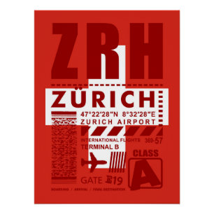 Flughafen ZRH Zürich Poster
