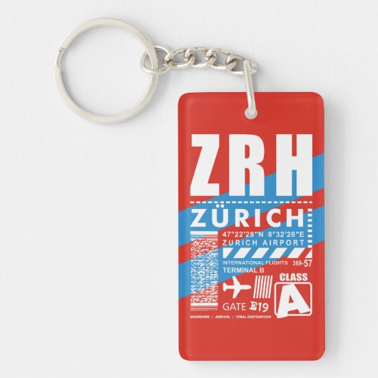 Flughafen ZRH Zürich Schlüsselanhänger (Vorderseite)