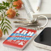 Flughafen ZRH Zürich Schlüsselanhänger (Vorderseite rechts)