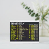 Flughafenabfluege Postkarte (Stehend Vorderseite)