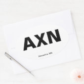 Flughafencode - Alexandria, Minnesota Ovaler Aufkleber (Umschlag)