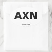 Flughafencode - Alexandria, Minnesota Ovaler Aufkleber (Tasche)