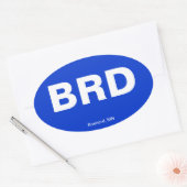 Flughafencode - Brainerd, Minnesota Ovaler Aufkleber (Umschlag)