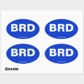 Flughafencode - Brainerd, Minnesota Ovaler Aufkleber (Blatt)