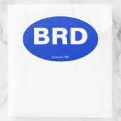 Flughafencode - Brainerd, Minnesota Ovaler Aufkleber (Tasche)