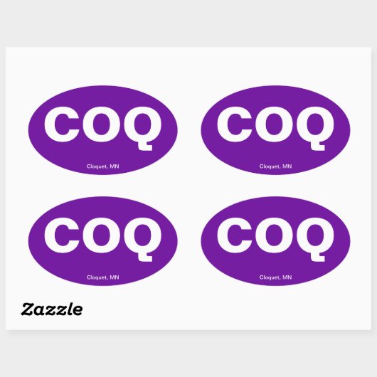 Flughafencode - Cloquet, Minnesota Ovaler Aufkleber (Blatt)