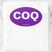 Flughafencode - Cloquet, Minnesota Ovaler Aufkleber (Tasche)