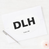 Flughafencode - Duluth, Minnesota Ovaler Aufkleber (Umschlag)