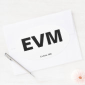 Flughafencode - Eveleth, Minnesota Ovaler Aufkleber (Umschlag)