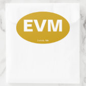 Flughafencode - Eveleth, Minnesota Ovaler Aufkleber (Tasche)