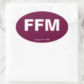 Flughafencode - Fergus Falls, Minnesota Ovaler Aufkleber (Tasche)