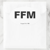 Flughafencode - Fergus Falls, Minnesota Ovaler Aufkleber (Tasche)