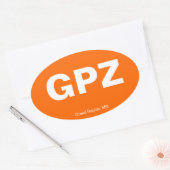 Flughafencode - Großzüge, Minnesota Ovaler Aufkleber (Umschlag)