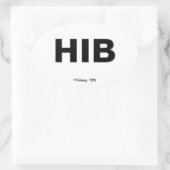 Flughafencode - Hibbing, Minnesota Ovaler Aufkleber (Tasche)