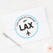 Flughafencode LAX Los Angeles Runder Aufkleber (Umschlag)