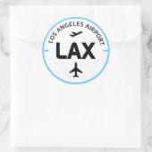 Flughafencode LAX Los Angeles Runder Aufkleber (Tasche)