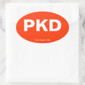 Flughafencode - Park Rapids, Minnesota Ovaler Aufkleber (Tasche)