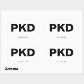 Flughafencode - Park Rapids, Minnesota Ovaler Aufkleber (Blatt)