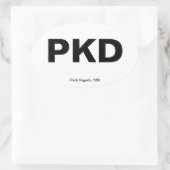 Flughafencode - Park Rapids, Minnesota Ovaler Aufkleber (Tasche)