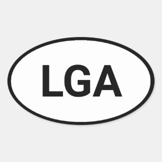 Flughafencode Personalisieren Ovaler Aufkleber