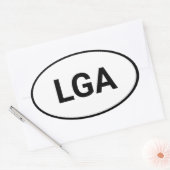 Flughafencode Personalisieren Ovaler Aufkleber (Umschlag)
