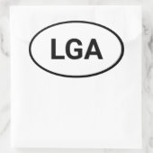 Flughafencode Personalisieren Ovaler Aufkleber (Tasche)