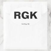 Flughafencode - Red Wing, Minnesota Ovaler Aufkleber (Tasche)