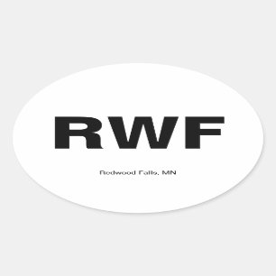 Flughafencode - Redwood Falls, Minnesota Ovaler Aufkleber
