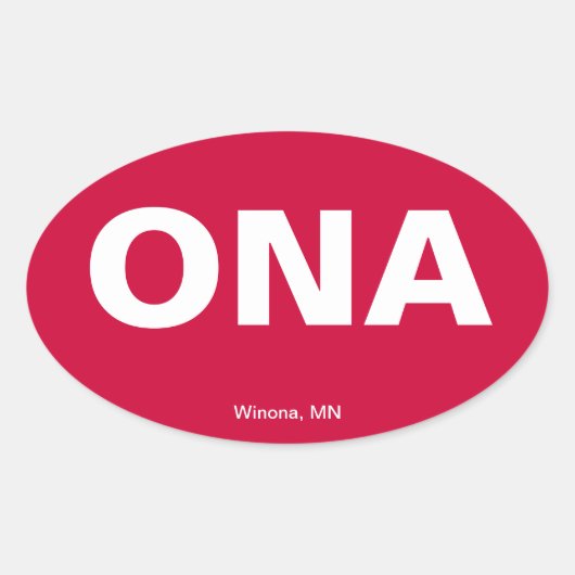 Flughafencode - Winona Minnesota Ovaler Aufkleber (Vorderseite)