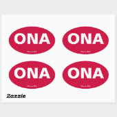 Flughafencode - Winona Minnesota Ovaler Aufkleber (Blatt)