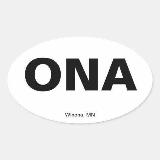 Flughafencode - Winona Minnesota Ovaler Aufkleber (Vorderseite)