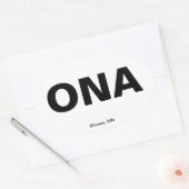 Flughafencode - Winona Minnesota Ovaler Aufkleber (Umschlag)