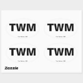 Flughafencode - Zwei Häfen, Minnesota Ovaler Aufkleber (Blatt)