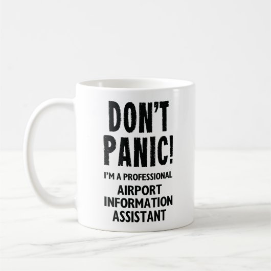 Flughafeninformationsassistent Kaffeetasse (Links)