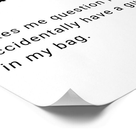 Flughafensicherheit lustige Definition Poster (Ecke)