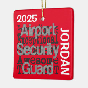 Flughafensicherheitsgarde Extraordinaire CUSTOM Keramikornament