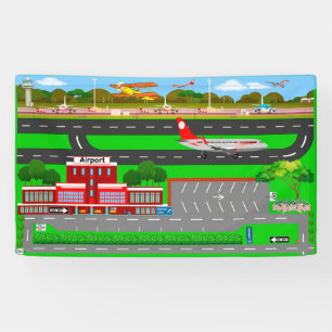 Flughafenstrassen für Autos 3' x 5' Banner