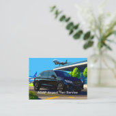 Flughafentaxi Visitenkarte (Stehend Vorderseite)