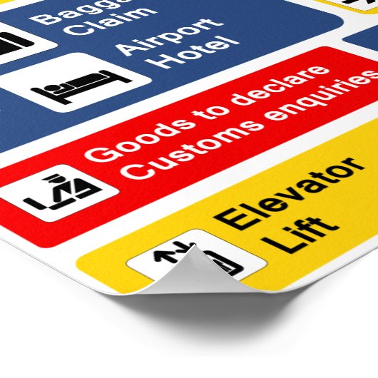 Flughafenzeichen Poster (Ecke)