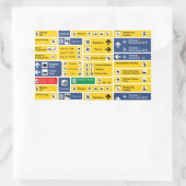 Flughafenzeichen Rechteckiger Aufkleber (Tasche)