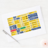 Flughafenzeichen Rechteckiger Aufkleber (Umschlag)